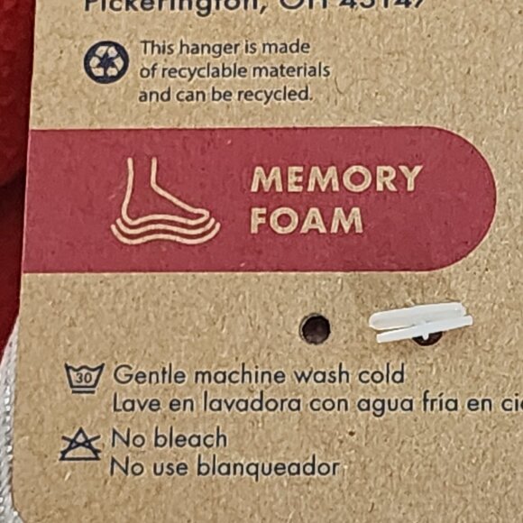 Dluxe by Dearfoams Cream Plush Rubber Soled Super Mom Memory Foam Slippers Sz S - Picture 13 of 16